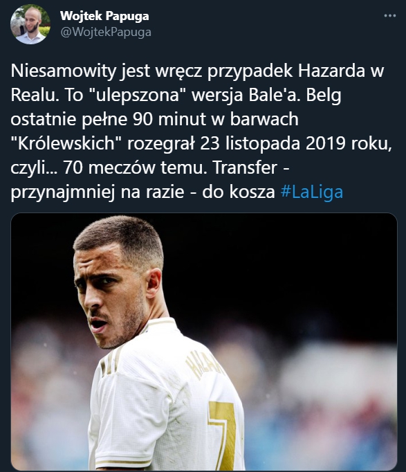 Wtedy OSTATNI RAZ Hazard zagrał pełne 90 minut dla Realu!